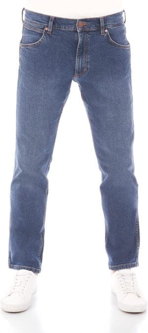 Wrangler Herren Jeans Greensboro Regular Fit Jeanshose Hose Denim Stretch Baumwolle Blau Schwarz W30-W44