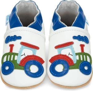 Krabbelschuhe Baby Lauflernschuhe Mädchen Jungen Hausschuhe Baby Schuhe Babyschuhe Weiches Leder mit Wildledersohlen Lederschuhe Kleinkind 0-6 Monate 6-12 Monate 12-18 Monate 18-24 Monate 2-3Y