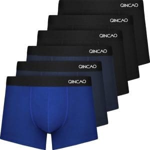 QINCAO Boxershorts Herren 6er Pack Ohne Kratzenden Zettel Männer Unterhosen Unterwäsche Boxer Baumwolle(Gr. S - 4XL)