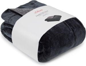 s.Oliver Doublesoft Kuscheldecke 150x200 - super kuschelig & warm, Polyesterflausch Decke dunkelgrau grau