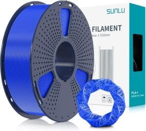 SUNLU PLA+ Filament 1,75 mm, PLA Plus 3D-Druckerfilament, stärker belastbar, ordentlich gewickelt, 1 kg 3D Druck PLA+ Filament, Maßgenauigkeit +/- 0,02 mm, Blau