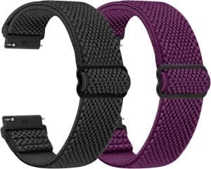 SHIJZWD Elastische Uhrenarmbänder, 16 mm, 18 mm, 20 mm, 22 mm, Armband mit Schnellverschluss, verstellbar, dehnbar, Nylonschlaufe, Sport, atmungsaktiv, Ersatzarmband für Männer, Frauen