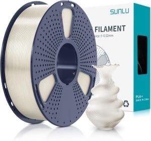 SUNLU PLA+ Filament 1,75 mm, PLA Plus 3D-Druckerfilament, stärker belastbar, sauber gewickelt, 1 kg 3D Druck PLA+ Filament, Maßgenauigkeit +/- 0,02 mm, transparent