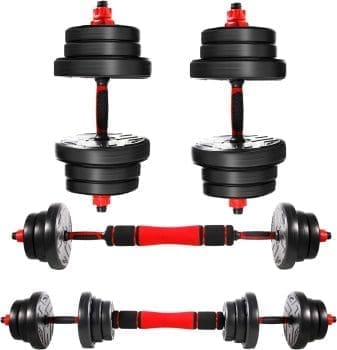 CCLIFE Hanteln Set 2er Kurzhanteln Langhanteln verstellbar 20 30 40kg Hantelset professionell Dumbbell mit Verbindungsstahlrohr Gewichten