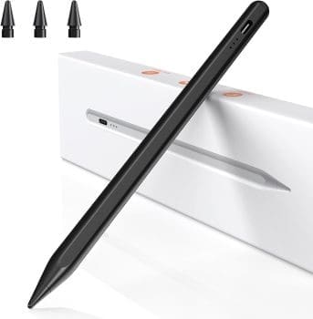 BAZO Stift für iPad - 2018-2024 Pencil 2.Generation Schnellladeleistung Palm Rejection Neigungssensitivität Stylus für iPad Pro 13''/12,9''/11''/für iPad 6-10.Gen/Mini 5/6.Gen/Air 3/4.Gen-Schwarz