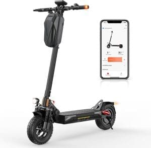 E Scooter mit Straßenzulassung, 10 Zoll Offroad Luftreifen mit doppeltem Stoßdämpfungssystem, Batterie 12,5 Ah 60–70 km Reichweite, LCD-Instrumententafel, Maximale Tragfähigkeit 150 kg, Smart APP