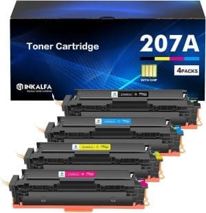 207A 207X MFP M283fdw Toner: Kompatibel für HP 207A 207X Color Laserjet Pro MFP M283fdw Toner Schwarz M255dw M282nw M283fdn M255nw W2210A W2211A W2212A W2213A Cyan Gelb Magenta Mit Chip Multipack