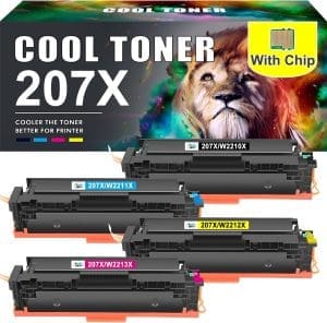 207X 207A MFP M283fdw Toner: Kompatibel für HP 207X 207A Mit Chip für HP Color Laserjet Pro MFP M283fdw Toner Schwarz M255dw M282nw M283fdn M283 M282 M255 W2210A W2210X W2211X W2212X W2213X 4er-Pack