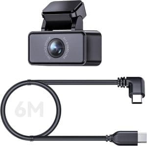 2.7K Rückkamera für VANTRUE E360 / E2 Dashcam, WDR Heckkamera mit STARVIS 2, Super Nachtsicht, F1.8 Große Blende, 160° Weitwinkel, 6m USB C Kabel, Anpassbare Klebehalterung, für Auto, SUV, Pickup, Lkw