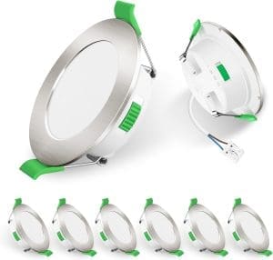 ALUSSO LED Einbaustrahler 230V IP44, 4W Dimmbar Spots , Deckenspots Einbauleuchten 55-68mm EinbauØ, Mini Slim 30mm Ultra Flach, Warmweiß 3000K Neutralweiß 4000K Kaltweiß 6500K,6er Set