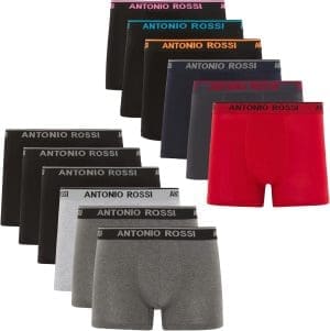 ANTONIO ROSSI Herren Boxer Hipster - Herren Boxershorts Multipack mit elastischem Bund - Atmungsaktive weiche Boxershorts für Männer für den Alltag im 12er Pack