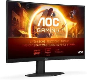 AOC Gaming C27G4ZXED – 27 Zoll Full HD Curved Monitor, 280 Hz, 1 ms, HDR10, FreeSync Premium (1920 x 1080, HDMI, DisplayPort) schwarz/grau