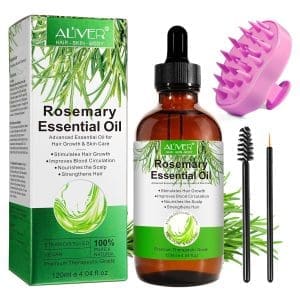 ATOANY Rosmarinöl Haare Wachstum 120ml Kopfhaut Massagebürste,Reines Rosemary Oil for Hair,Wimpern,Augenbrauen,Gesicht,Hautpflege,Körpermassage,Nährt die Kopfhaut,Verbessert die Blutzirkulation