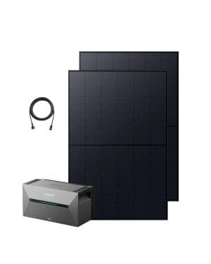 Anker SOLIX Balkonkraftwerk mit Speicher (820 W | 1600 Wh), Solarbank 2 E1600 plus 1600 Wh Speicher für Balkonkraftwerk, 2 x RS40B Solarpanel (410 W), 9,6 kWh Kapazität, Plug & Play