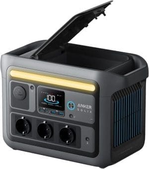 Anker SOLIX C800 Tragbare Powerstation, 1200W (1600W Spitzenleistung) Solargenerator, 100% Akku in 58 Min., 768Wh LiFePO4 Akkus für Camping, Wohnmobil, RV, Reisen, Stromausfall (Solarpanel optional)