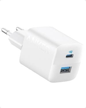 Anker USB C 323 Ladegerät (33 W), Kompaktes, mit 2 Anschlüssen für iPhone 15 / 15 Plus / 15 Pro / 15 Pro Max / 14 / 13, Pixel, Galaxy, iPad / iPad Mini und mehr (ohne Kabel) - Weiß