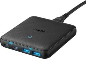 Anker USB-C Ladegerät, 543 (65W II) PIQ 3.0 & GaN 4-Port Netzteil, Dünnes Design, Zwei USB-C Anschlüsse (45W Max), iPad Ladegerät für MacBook, Laptop, iPad Pro, iPhone 16/15