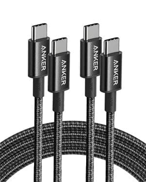 Anker USB C auf USB C Kabel, 100W USB C Kabel (2 Stück 1,8m), USB C Ladekabel für iPhone 16/15 Serie, MacBook Pro/Air, iPad Pro/Air, Galaxy S24/S23, Note 20, Pixel, Schalter, LG