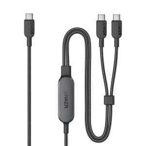 Anker USB C auf USB C Kabel, 140 W Max 2-in-1 USB C Kabel 1,2 m, für iPhone 16/16 Pro/16 Pro Max/16 Plus/15 Serie, Galaxy S24/S23, MacBook Air/Pro, Lenovo , HP, iPad und mehr (USB 2.0, Flecht-Design)