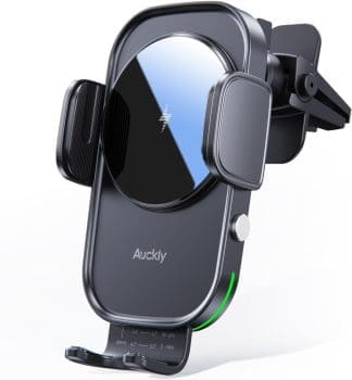 Auckly 15W schnelle kabellose Kfz-Handyhalterung mit Ladefunktion, automatischem Induktionsmotorbetrieb, Qi-Ladestation, für iPhone Samsung Huawei LG usw.