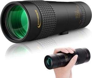 Aurosports 10-30x40 Zoom Monokular Teleskop Erwachsene, Bak4 Prisma Dual Fokus Fernrohr Kompakt Monokulare für Wildtiere Vogelbeobachtung Wandern Jagd Camping