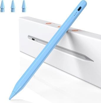 BAZO Stift für iPad - 2018-2024 Pencil 2.Generation Schnellladeleistung Palm Rejection Neigungssensitivität Stylus für iPad Pro 13''/12,9''/11''/ für iPad 6-10.Gen/Mini 5/6.Gen/Air 3/4.Gen-Blau