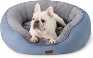 BEDSURE Katzenbett waschbar Katzen Bettchen - 76x61x20cm Katzenbett mit zweiseitigem Innenkissen Katzenschlafplatz für Katzen oder kleine Hunde, blau