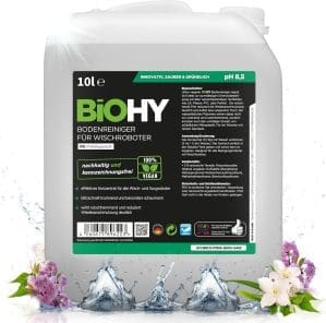 Biohy Bodenreiniger für Alle Wischroboter MIT Frühlingsduft (10 Liter Kanister) | Schaumarm & Strebenfrei | Reinigungsmittel Konzentrat für alle Böden