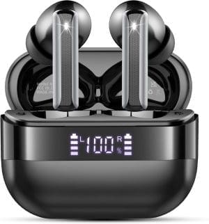 Bluetooth 5.4 Kopfhörer, 2025 Neue Kopfhörer Kabellos In Ear Kopfhörer mit ENC Noise Cancelling Mic, 48H Kabellose Kopfhörer Deep Bass IP7 Wasserdicht Wireless Earbuds, Bluetooth Ohrhörer LED Anzeige