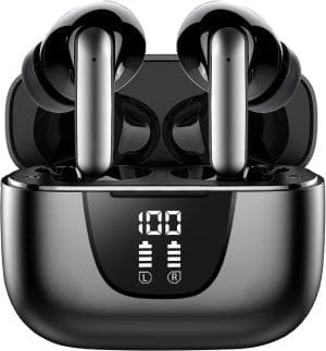 Bluetooth Kopfhörer, Kopfhörer Kabellos Bluetooth 5.3 In Ear Kopfhörer mit 4 ENC Mikrofon, 2023 Neue Kabellose Kopfhörer Noise Cancelling Earbuds mit 56H Deep Bass, USB-C, IP7 Wasserdichte Ohrhörer1