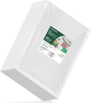 Bonsenkitchen Profi Vakuumbeutel, 100 Beutel 20x30cm Vakuumierbeutel für alle Vakuumierer & Lebensmittel Vakuumiergeräte, Kochfest und Sous Vide Gefrierbeutel, BPA-frei, VB3205