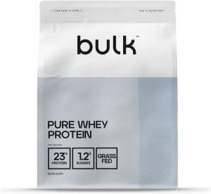 Bulk Pure Whey Protein Pulver, Eiweißpulver, Geschmacksneutral, 1 kg, 33 Portionen, Verpackung Kann Variieren