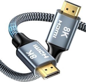 CABNEER 8K HDMI 2.1 Kabel 7,5m, HDMI Kabel Hoch Geschwindigkeit 48Gbps 8K@60Hz 4K@120Hz 2.2/2.3 für Dolby eARC HDCP HDR, Kompatibel mit HDTV, Laptop etc