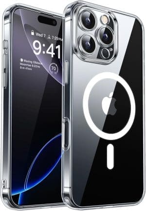 CANSHN für iPhone 16 Pro Max Hülle mit Kameraschutz für Magsafe (TOP Militärschutz & Magnetkraft) Extrem Haltbarkeit Hülle iPhone 16 Pro Max Case Stoßfest, Transparent