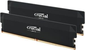 Crucial Pro DDR5 RAM 32GB Kit (2x16GB) 6000MHz CL36, Overclocking Gaming, Intel XMP 3.0 / AMD EXPO, PC Computer Arbeitsspeicher 32GB DDR5, Schwarz - CP2K16G60C36U5B