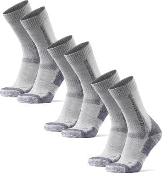 DANISH ENDURANCE Merino Wandersocken, Thermo Outdoor Socken & Trekkingsocken, Stark gepolstert, Merinowolle Socken, Anti-Blasen, Unisex, für Herren, Damen & Kinder, 3 Paar