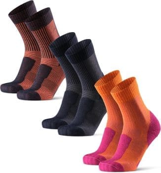 Dänische Ausdauer Leichte Merino Wolle Wandersaren, Wärme Wollsocken, Merino Socken, Gepolstert, Atmungsaktiv, Unisex, für Herren & Damen, 3 Paar