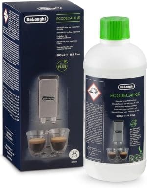 De'Longhi EcoDecalk Entkalker DLSC500, 5 Entkalkungsdosen, Kaffee Maschinen Entkalker, Kaffee Maschinen Wartungszubehör, Pflanzliche Inhaltsstoffe, Flasche mit 5 Dosen, 500ml