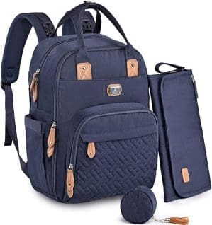 Dikaslon Wickeltasche Rucksack Großer Wickelrucksack mit Multifunktions-Babytaschen und mobiler Wickelauflage - Schnullerhalter und Kinderwagengurte - für Mama und Papa, Einheitsgröße