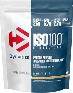 Dymatize ISO 100 Hydrolyzed Gourmet Vanilla 570g – Whey Protein Hydrolysat + Isolat Pulver