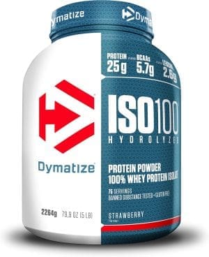 Dymatize ISO 100 Hydrolyzed Strawberry 2264g – Whey Protein Hydrolysat + Isolat Pulver