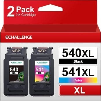 ECHALLENGE PG-540 XL CL-541 XL Kompatibel für Canon Druckerpatronen 540 541 XL Multipack Patronen für Pixma TS5150 MG3650 MG3600 MG4250 MX475 MX375 MX535 MG3150 MG3500 (1 Schwarz, 1 Farbe)