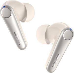 EarFun Air Pro 3 In Ear Bluetooth Kopfhörer - 43dB Hybrid Aktive Geräuschunterdrückung, HiFi Sound Qualcomm aptX Adaptive, 6 Mikrofone CVC 8.0 Anrufe, Multipoint, 45H Akku, App Steuerung, Hafer Weiß