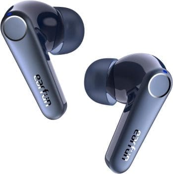 EarFun Bluetooth Kopfhörer In Ear, Air Pro 3 Kopfhörer Kabellos mit 43dB Hybrid Aktive Noise Cancelling, HiFi Sound Qualcomm aptX Adaptive, 6 Mikrofone CVC 8.0 Anrufe, Multipoint, 45H Akku, App, Blau