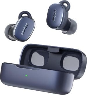 EarFun Free Pro 3 In Ear Bluetooth Kopfhörer mit Geräuschunterdrückung, Hi-Res Audio, Snapdragon Sound, aptX Adaptive, 6 Mikrofone HD Anrufe, Multipoint, 33H Akku, kabelloses Laden, Individueller EQ