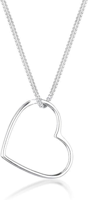 Elli Halskette Frauen Herzanhänger Basic in 925 Sterling Silber