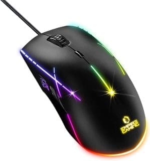 Empire Gaming - X -Blades Gamer -Maus Kabelgebunden - BEIDHAndig - LED -RGB -UNTERGRUNDBELEUCHTET - Ergonomisch - 6400 DPI 1000 Hz - 7 Programmierbare Tastern - Einschmisch -Software