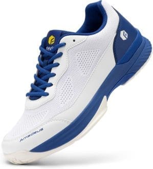 FitVille Extra Weit Tennisschuhe Herren rutschfeste Hallenschuhe Atmungsaktive Badminton Schuhe Bequeme Fitnessschuhe