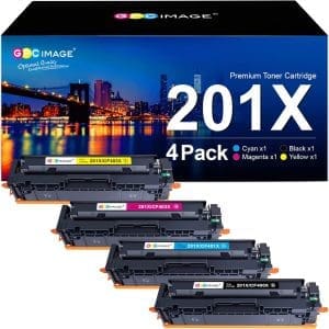 GPC IMAGE 201X kompatibel für HP 201X 201A CF400X CF400A Multipack Toner für HP Color Laserjet Pro MFP M277dw M277n M252dw M277 M274n M252n M252 M277c6 (Schwarz Cyan Gelb Magenta, 4er-Pack)