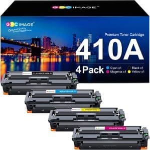 GPC IMAGE 410A Toner kompatibel für HP 410X Multipack CF410A CF410X Druckerpatronen für HP MFP m477fdw Toner Color Laserjet Pro MFP M477fdw M477fdn M452nw M377dw M452dn M452dw M477dw (4er-Pack)